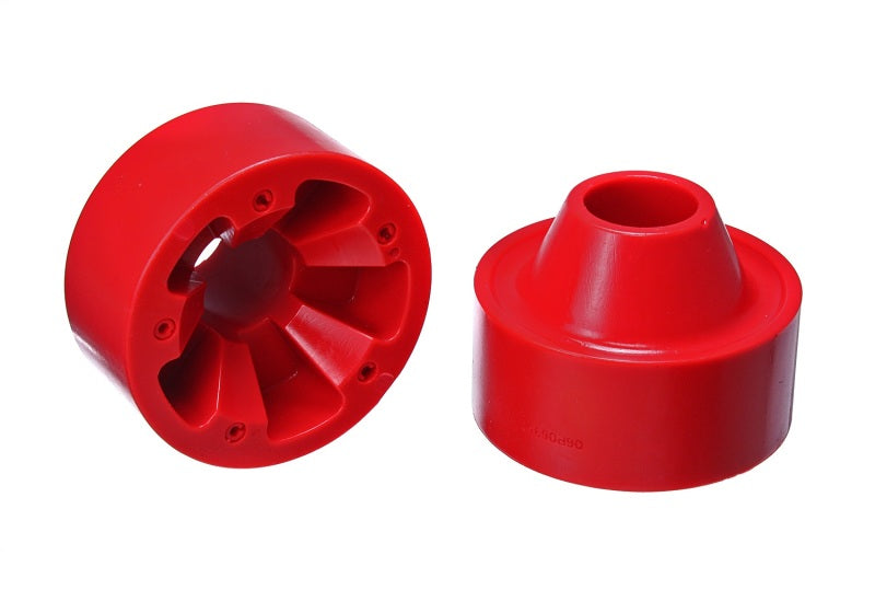 Ensemble d'entretoises de ressort hélicoïdal arrière rouge 1-3/4 po pour Jeep Wrangler (JK) 07-17 Energy Suspension