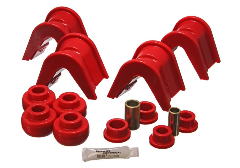 Ensemble complet de 14 bagues en C à décalage de 4 degrés pour suspension énergétique Ford Bronco 76-77/F-100/F-150 66-72 rouge