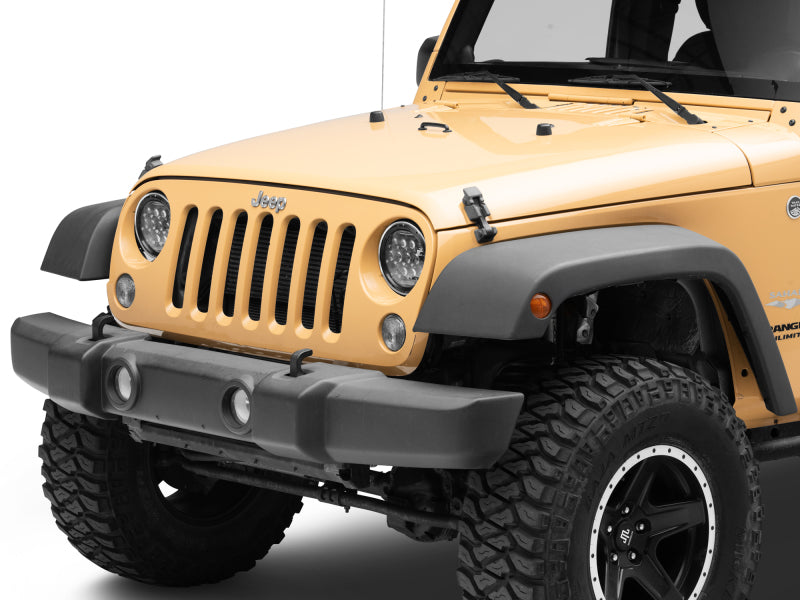 Phares à 13 LED Raxiom pour Jeep Wrangler TJ/JK Axial Series 97-18 - Boîtier noir (lentille transparente)