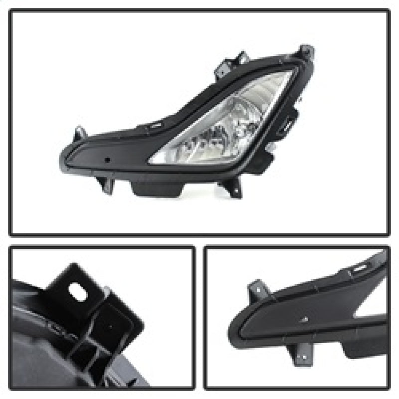 Feux antibrouillard Spyder Hyundai Elantra 2014+ de style OEM avec interrupteur transparent FL-HYE2014-C