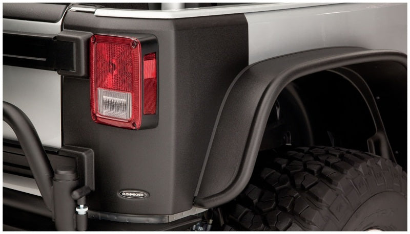 Coins arrière Bushwacker 07-18 Jeep Wrangler Trail Armor - Noir