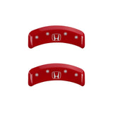 MGP 4 Caliper Covers Engraved Front Honda Engraved Rear H Logo Red finish silver ch