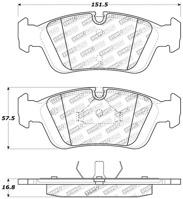 Plaquettes de frein avant StopTech 96-02 BMW Z3 / 03-08 Z4 / 97-00 323 / 10/90-99 325/328 (E30/E36)