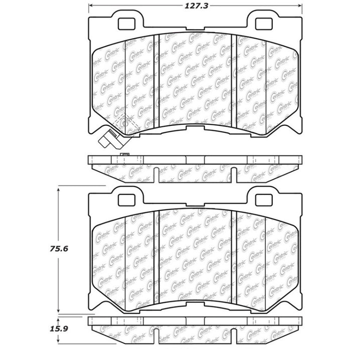 Plaquettes de frein avant StopTech Street Touring 09-13 Infiniti FX35/FX37/FX45/FX50/08-13 G37