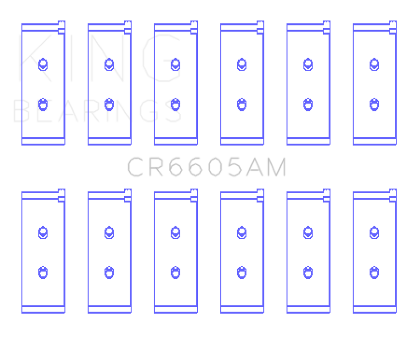 Ensemble de roulements de bielle King Toyota 5ME/5MGE/7MGE/7MGTE (taille STD)