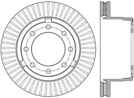 Rotor fendu arrière droit StopTech Power Slot 12-13 Ford F-250/F-350