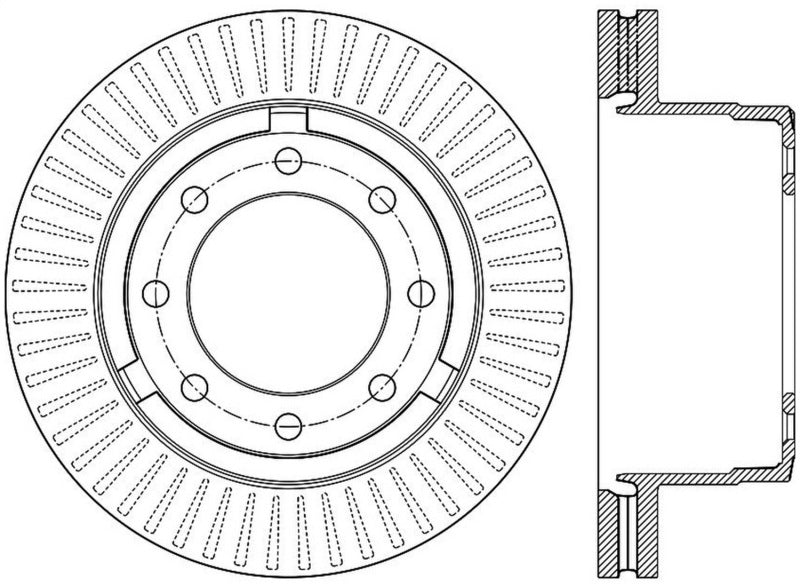 Rotor fendu arrière droit StopTech Power Slot 12-13 Ford F-250/F-350