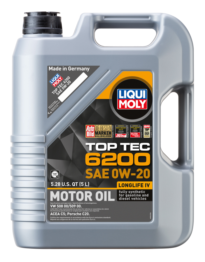 LIQUI MOLY 5L Top Tec 6200 Motor Oil SAE 0W20