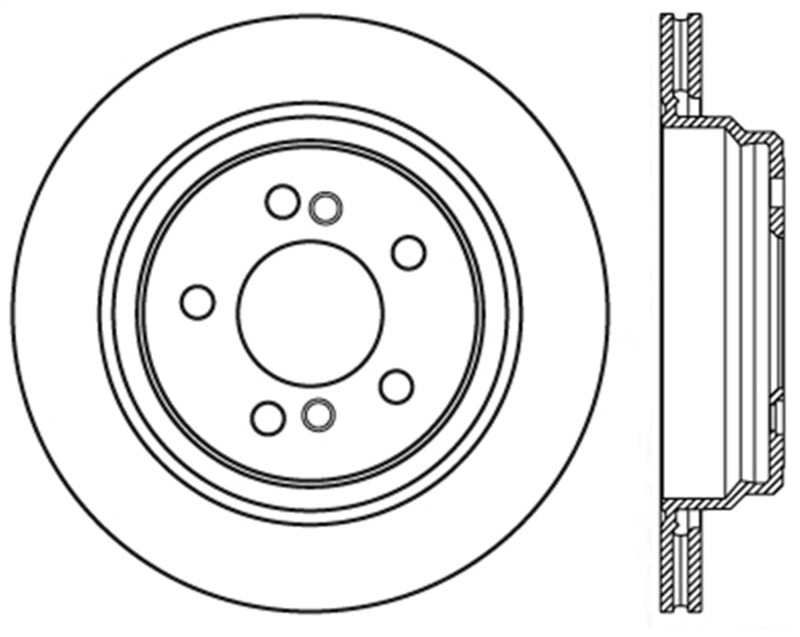 Rotor arrière gauche fendu et percé StopTech 00-03 pour BMW M5 (E39)