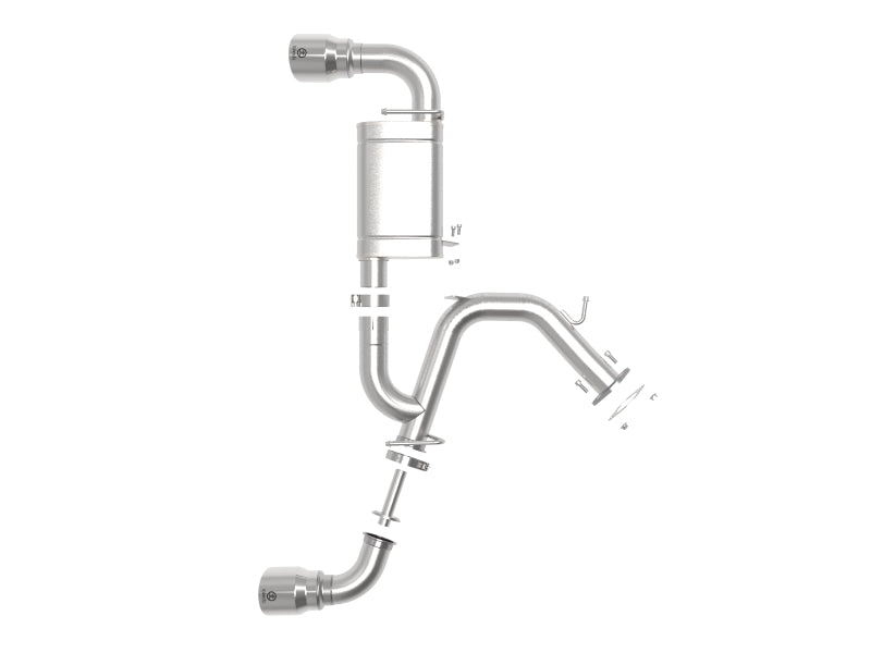 aFe Takeda Exhaust Axle-Back 19-20 Hyundai Veloster N 304SS Échappement à double embout poli