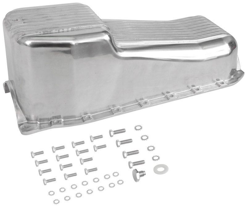 Spectre 1986-Up SB Chevy Oil Pan Kit - Polished Aluminum