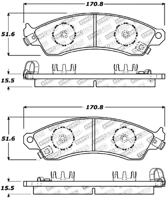 Plaquettes de frein StopTech Performance