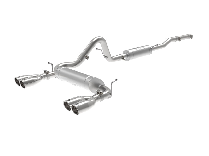 Échappement arrière de catalyseur aFe Vulcan Series 2,5 pouces 304SS 07-18 Jeep Wrangler (JK) V6-3,6/3,8 L avec embouts polis