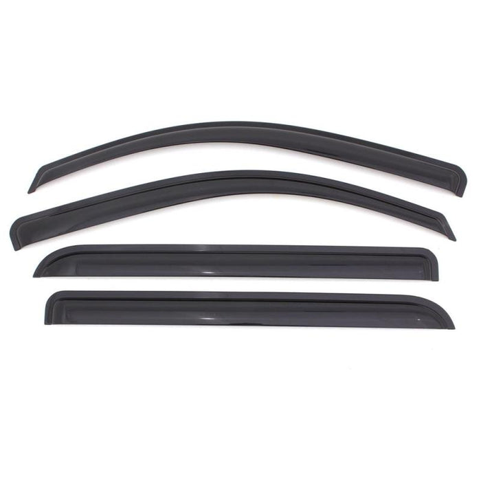 AVS 09-14 Ford F-150 Supercrew Ventvisor Outside Mount Window Deflectors 4pc - Smoke