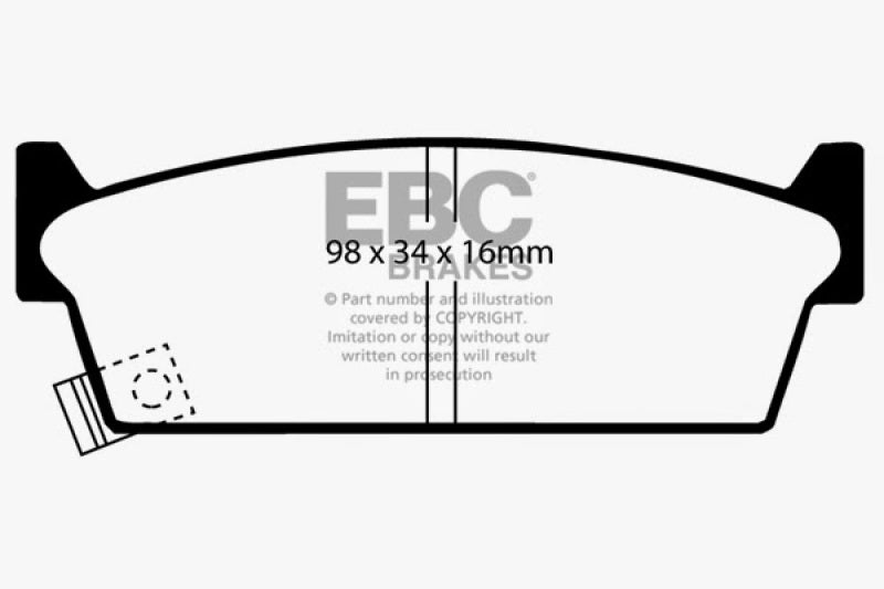 Plaquettes de frein arrière Redstuff EBC 90-93 Infiniti M30 3.0