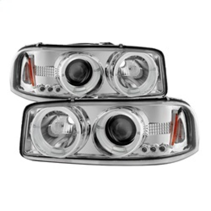 Phares de projecteur Spyder GMC Sierra 1500/2500/3500 99-06 LED Halo LED Chrome PRO-YD-CDE00-HL-C