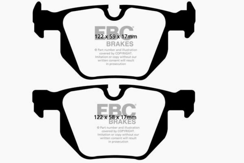 Plaquettes de frein arrière EBC 07-10 BMW X5 3.0 Ultimax2