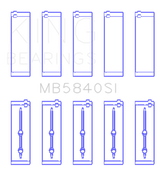 King Chrysler / Dodge Gen 3 Hemi 5.7L / 6.1L / 6.4L (Size 0.5) Crankshaft Main Bearing Set of 5