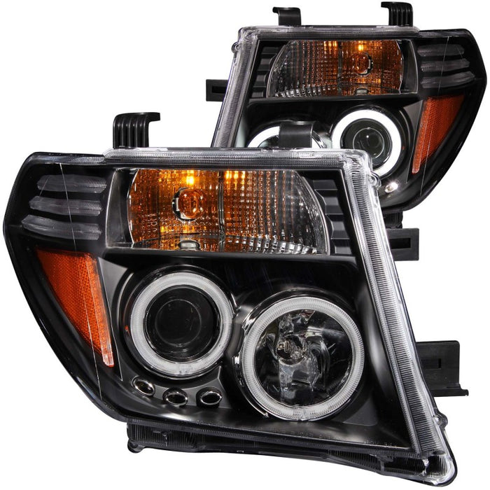 ANZO 2005-2008 Nissan Frontier Phares de projecteur avec halo noir