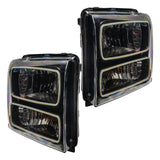 Oracle 05-07 Ford F-250/350 SMD HL - Black - ColorSHIFT w/o Controller