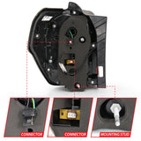 ANZO 2014-2020 Toyota 4Runner TL Boîtier noir Lentille fumée Barre lumineuse rouge avec séquentiel