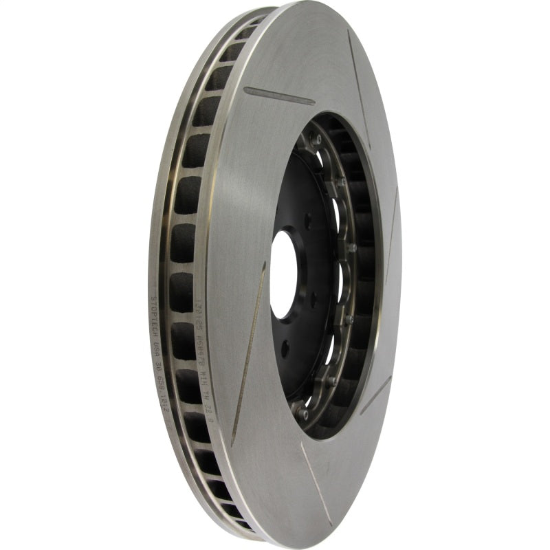 StopTech 09-11 Nissan GT-R Front Right Slotted Bare Iron 380x34mm AeroRotor Kit