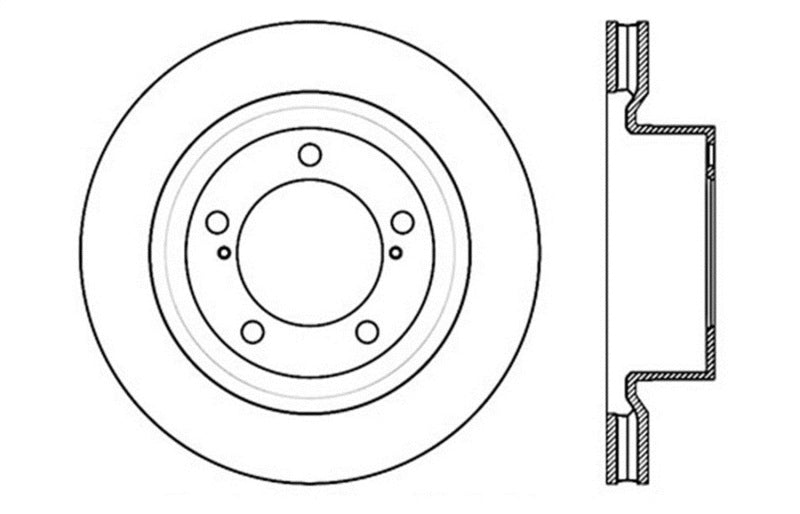 Rotor percé StopTech 07-19 Land Cruiser, LX570, Sequoia, Tundra Sportstop Cryo Sport, avant gauche