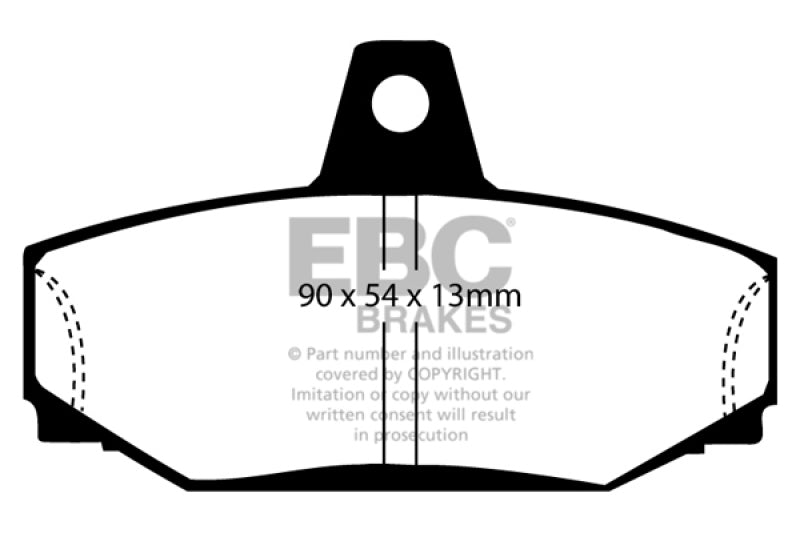 Plaquettes de frein arrière Yellowstuff EBC 83-90 Volvo 760 2.3 Turbo (ABS) (Girling)