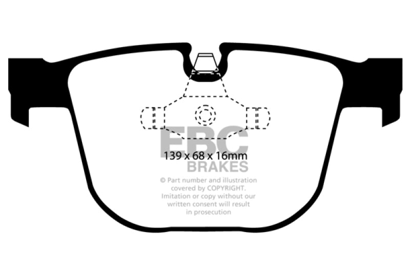 Plaquettes de frein arrière Redstuff EBC 08-10 pour BMW M3 4.0 (E90)