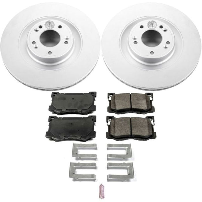 Power Stop 15-16 Hyundai Genesis Front Z17 Evolution Geomet Coated Brake Kit