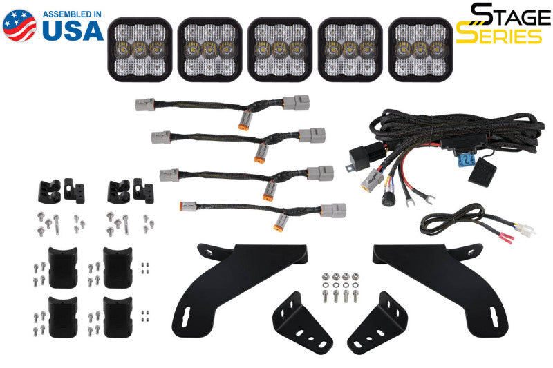 Kit de barre lumineuse CrossLink pour calandre Ford F-150 SS5 21-22 de Diode DynamicsSport - Combo blanc