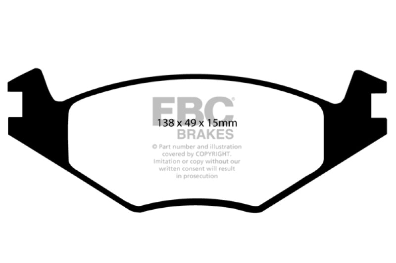 Plaquettes de frein avant EBC 86-93 Volkswagen Cabriolet 1.8 Redstuff