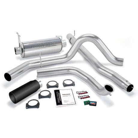 Banks Power 99 Ford 7,3 L Truck avec Cat Conv Git-Kit - Échappement simple SS avec embout noir