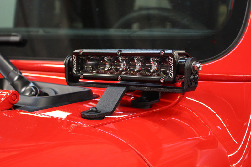 Support d'éclairage Go Rhino 18-20 Jeep Wrangler JL/JLU/Gladiator JT - Deux supports de remorquage simples de 6 pouces