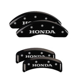 Couvre-étriers MGP 4 gravés avant et arrière Honda finition noire argent ch