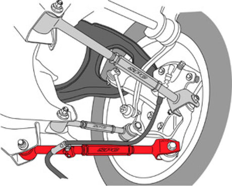 Bras latéral arrière réglable SPC Performance 08-10 Honda Accord/09-10 Acura TSX/TL