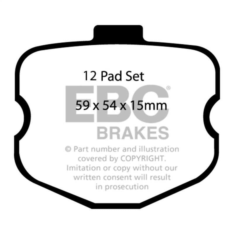Plaquettes de frein avant EBC 06-08 Chevrolet Corvette (C6) 7.0 (Z06) Bluestuff