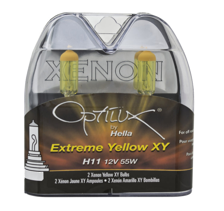 Ampoules Hella Optilux H11 55W XY Extreme Yellow (paire)