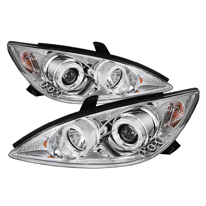 Phares de projecteur Spyder Toyota Camry 02-06 LED Halo LED Chrome Haut H1 Bas H1 PRO-YD-TCAM02-HL-C