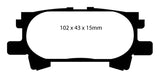 Plaquettes de frein arrière EBC 04-07 Lexus RX330 3.3 Greenstuff
