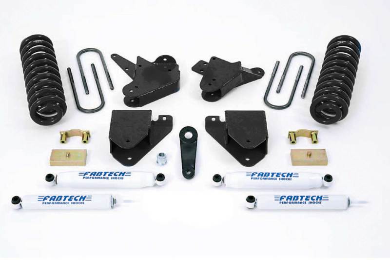 Système de base Fabtech 01-04 Ford F250/350 2WD 6 pouces avec amortisseurs de performance