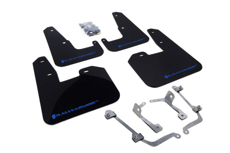 Rally Armor 08-11 Subaru STI (Hatch uniquement) / 11-14 WRX (Hatch uniquement) Garde-boue UR noir avec logo bleu