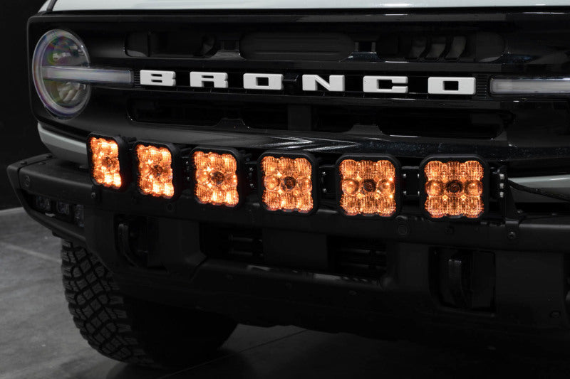 Kit de barre lumineuse de calandre à 6 modules CrossLink Bronco SS5 de Diode Dynamics Sport - Combo blanc