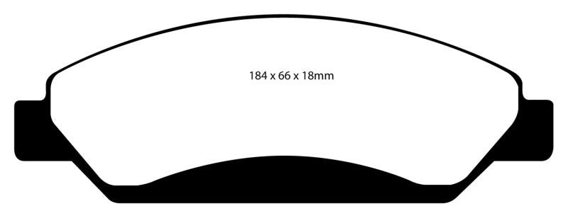 Plaquettes de frein avant EBC 07 Cadillac Escalade 6.2 2WD Greenstuff