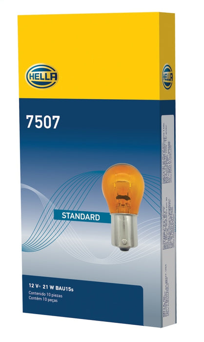 Ampoule Hella 7507 12V 21W BAU15s S8 AMBRE