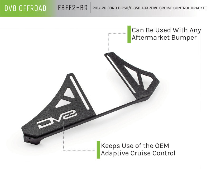 Support de relocalisation du régulateur de vitesse adaptatif DV8 Offroad 2017+ Ford F/250/350