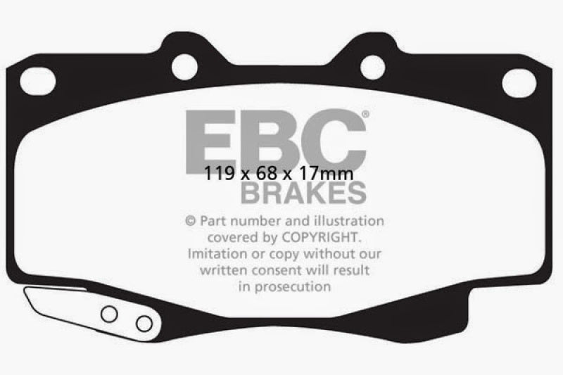 Plaquettes de frein avant EBC 99-04 Toyota Tacoma 4WD 2.7 Greenstuff