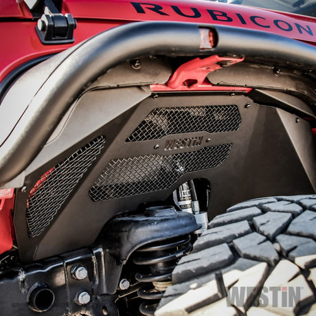 Garde-boue intérieur Westin 07-18 Jeep Wrangler JK - Avant - Noir texturé