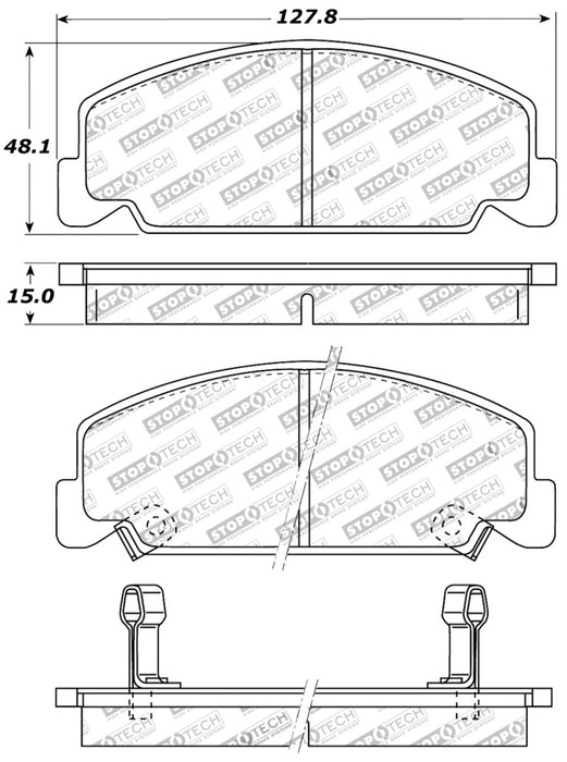 Plaquettes de frein avant StopTech Performance pour Honda Civic DX 93-00 avec freins à tambour arrière