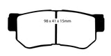 Plaquettes de frein arrière EBC 01-06 Hyundai Santa Fe 2.4 Greenstuff